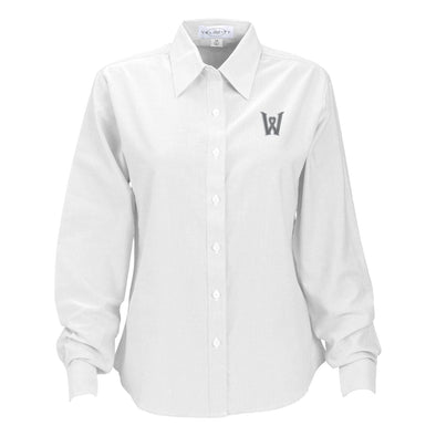 Worcester Red Sox Women's White Long Sleeve Heart W Oxford Long Sleeve