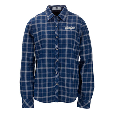 Worcester Red Sox Women's Blue WooSox Flannel Shirt