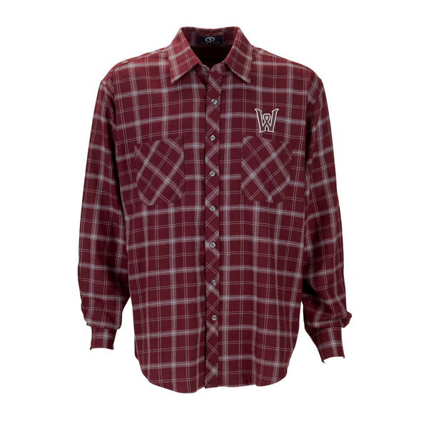 Worcester Red Sox Maroon Heart W Flannel Shirt