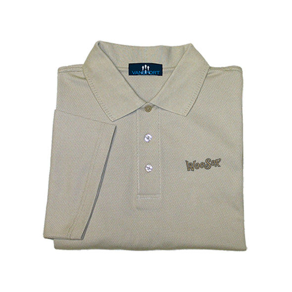 Worcester Red Sox Khaki WooSox Jacquard Polo