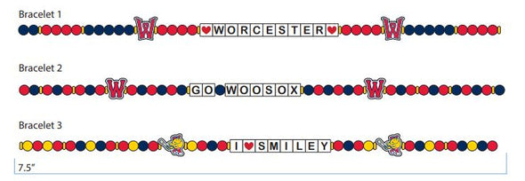 3pk Friendship Bracelet - WooSox logos