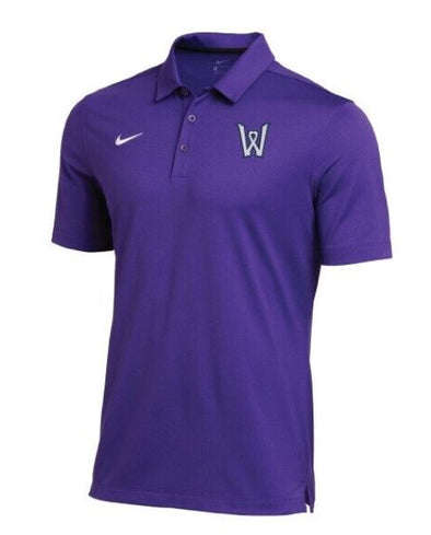 Purple Nike White Heart W Polo