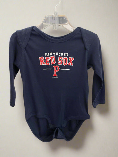 Pawtucket Red Sox Navy Infant Stnless Long Sleeve Onesie