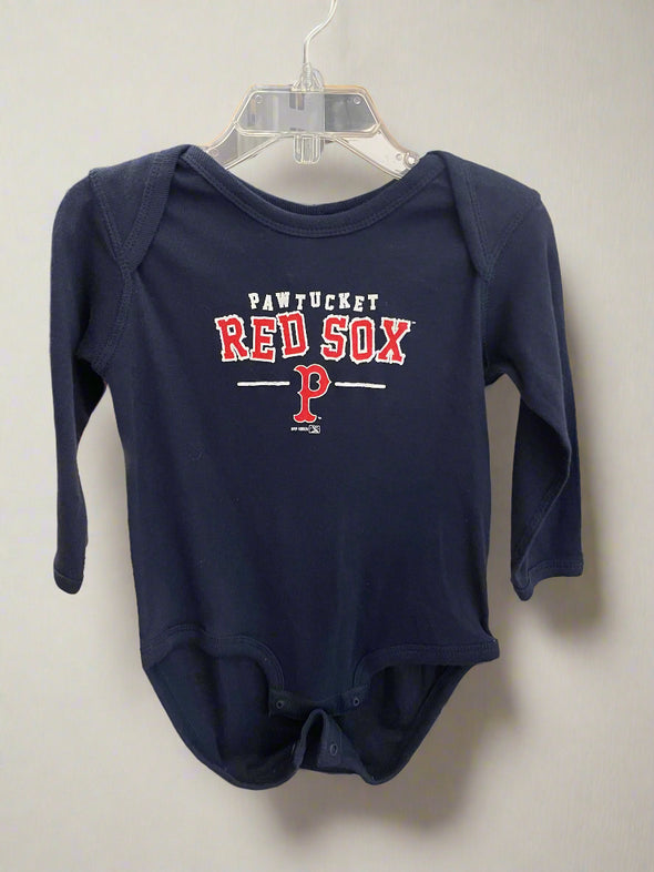 Pawtucket Red Sox Navy Infant Stnless Long Sleeve Onesie