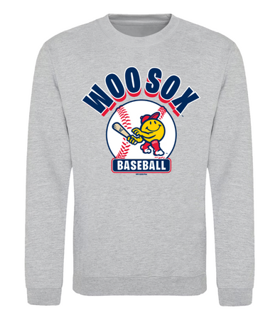 Sport Gray Tank WooSox Smiley Youth Crewneck