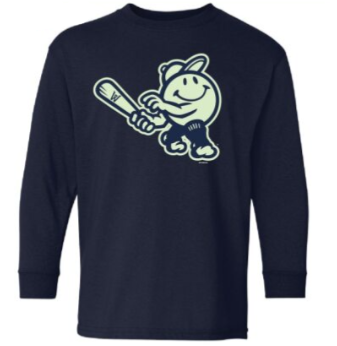 Worcester Red Sox Youth Navy Glow Primary Crew