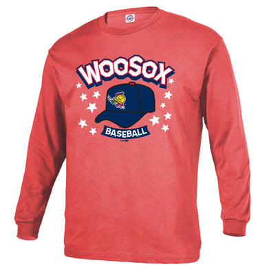 Worcester Red Sox Bimm Ridder Heather Red Lid Youth Long Sleeve