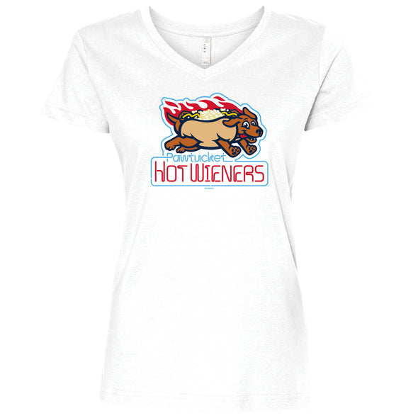 Hot Wieners Ladies V-Neck Primary Tee