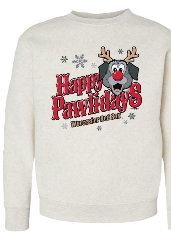 Worcester Red Sox Youth Cream Pawlidays Crewneck