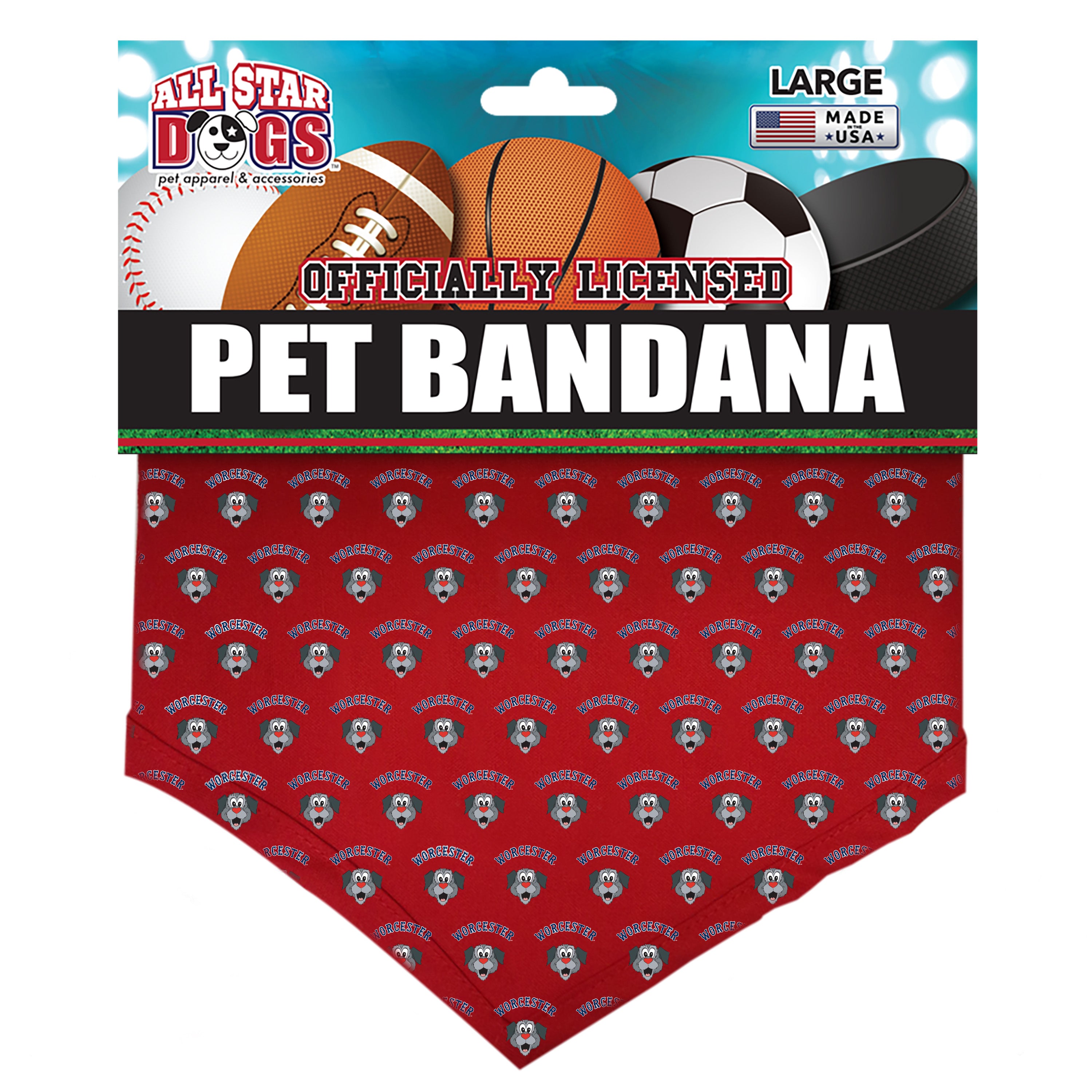Red Woofster Pet Bandana – Worcester Red Sox