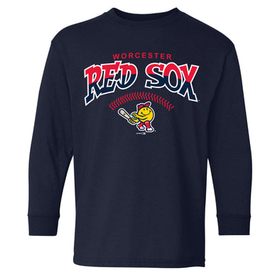 Majestic BOSTON RED SOX Long Sleeve Navy Blue T-Shirt Size M