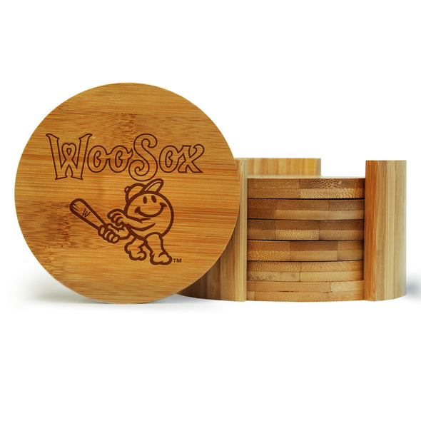 Worcester Red Sox Coopersburg Bamboo Primary Coaster Set