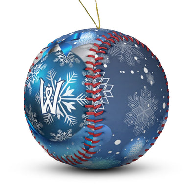 Worcester Red Sox B-MORE Lt. Blue Snow Heart W Ornament