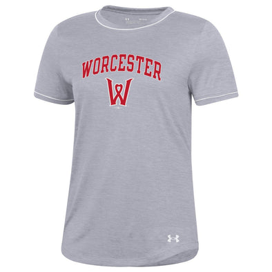 Worcester Red Sox Under Armour Gray Women's UA Wor Twist Tee