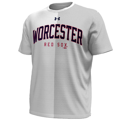 Worcester Red Sox Under Armour White Half and Half Tee