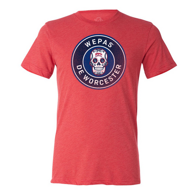 Worcester Red Sox 108 Stitches Red Go To Sugar Skull Tee