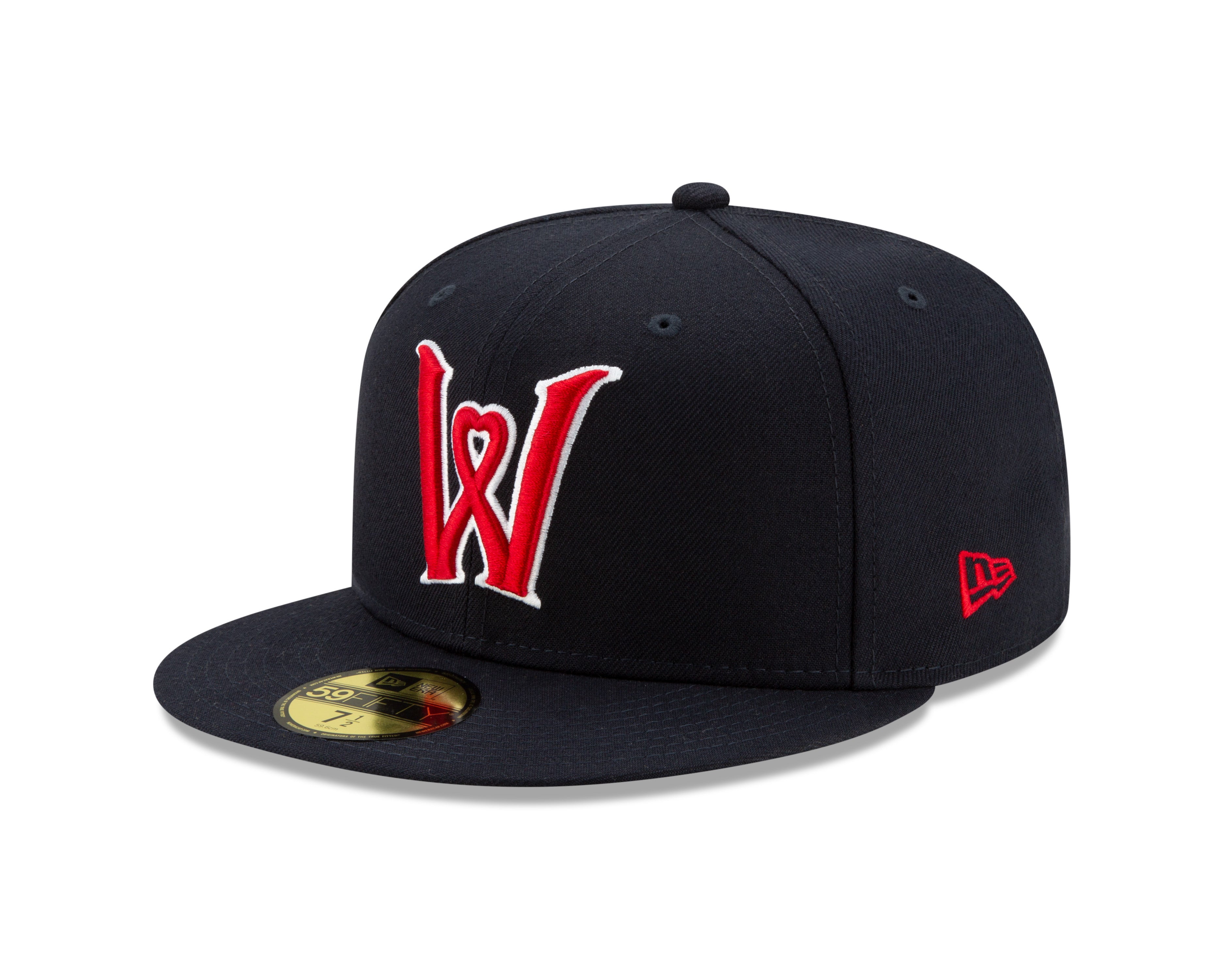 Worcester Red Sox New Era Navy Heart W On-Field 59FIFTY Hat 6 3/4