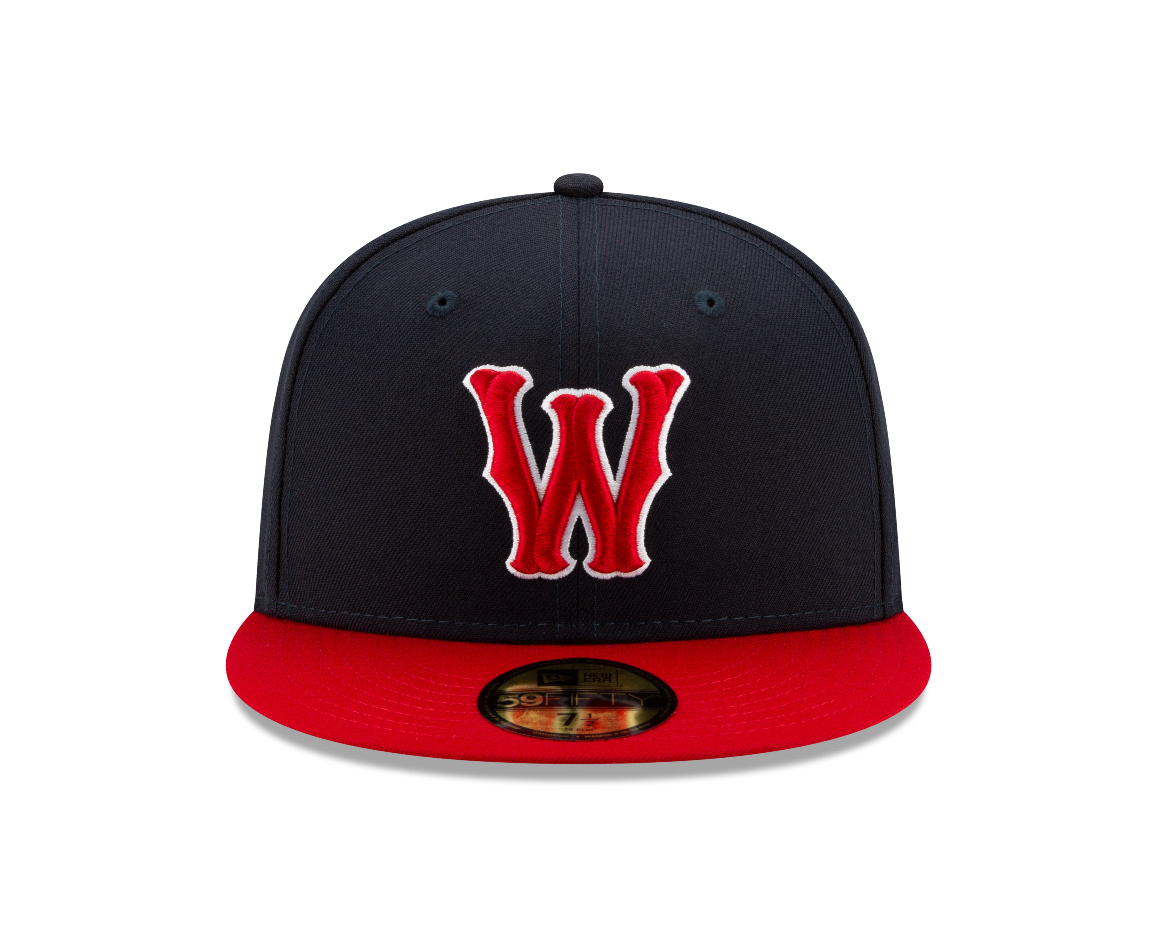 Men's New Era Navy Worcester Red Sox Authentic Collection 59FIFTY Fitted Hat