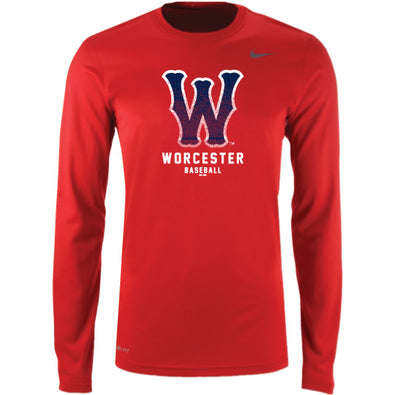 Worcester Red Sox Nike Red Youth Fade Long Sleeve
