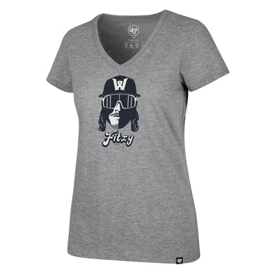 Worcester Red Sox '47 Grey Women's Fitzy Shadow V-Neck