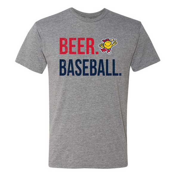 Worcester Red Sox 108 Stitches Grey Beer Baseball Tee