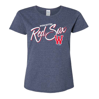 Worcester Red Sox Bimm Ridder Heather Navy Women's Cut Tee