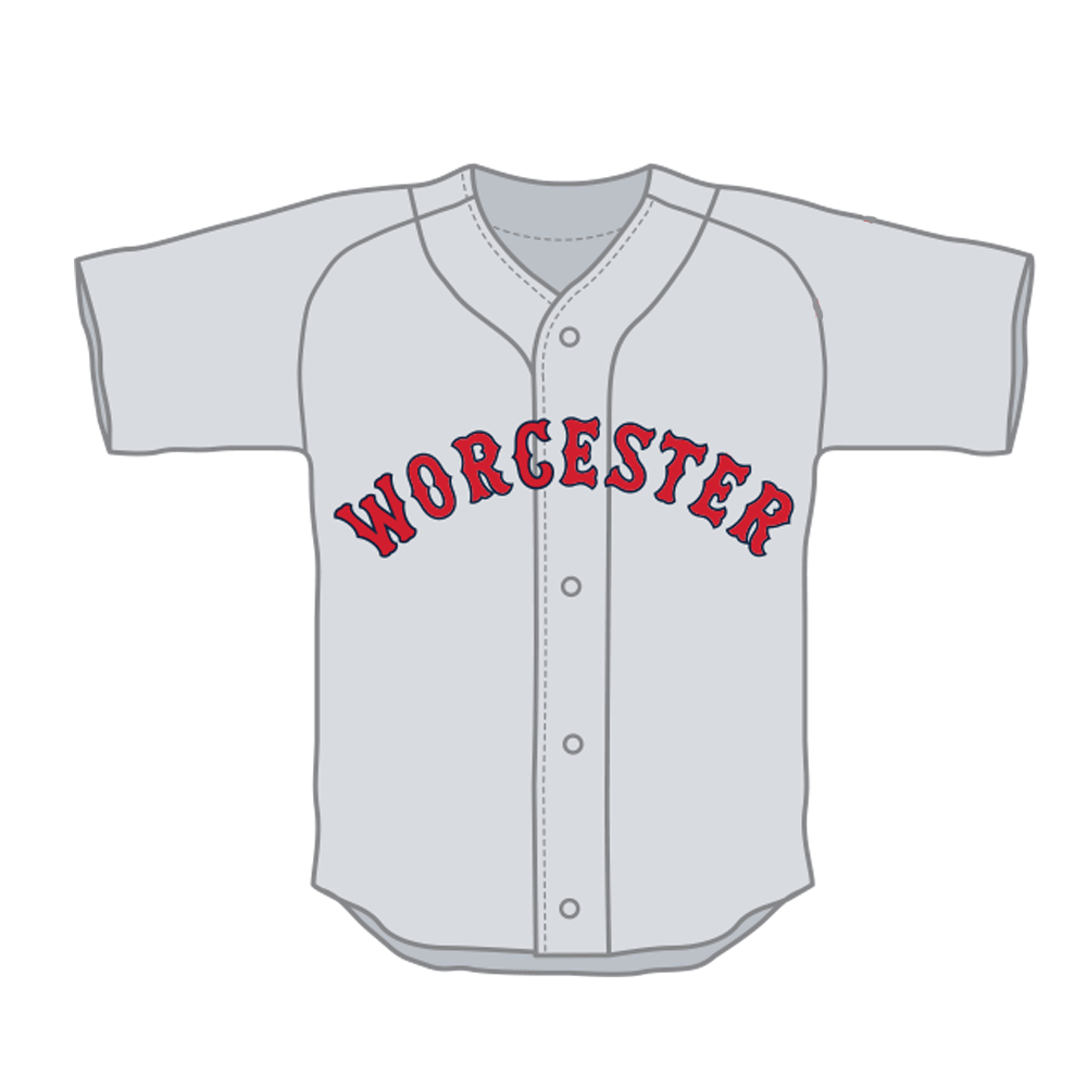 Worcester Red Sox OT Sports Gray Worcester Replica Jersey LG / No