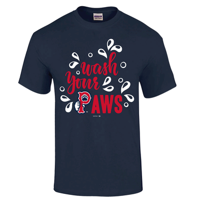 Pawtucket Red Sox Bimm Ridder Navy Youth Wash Your Paws Tee