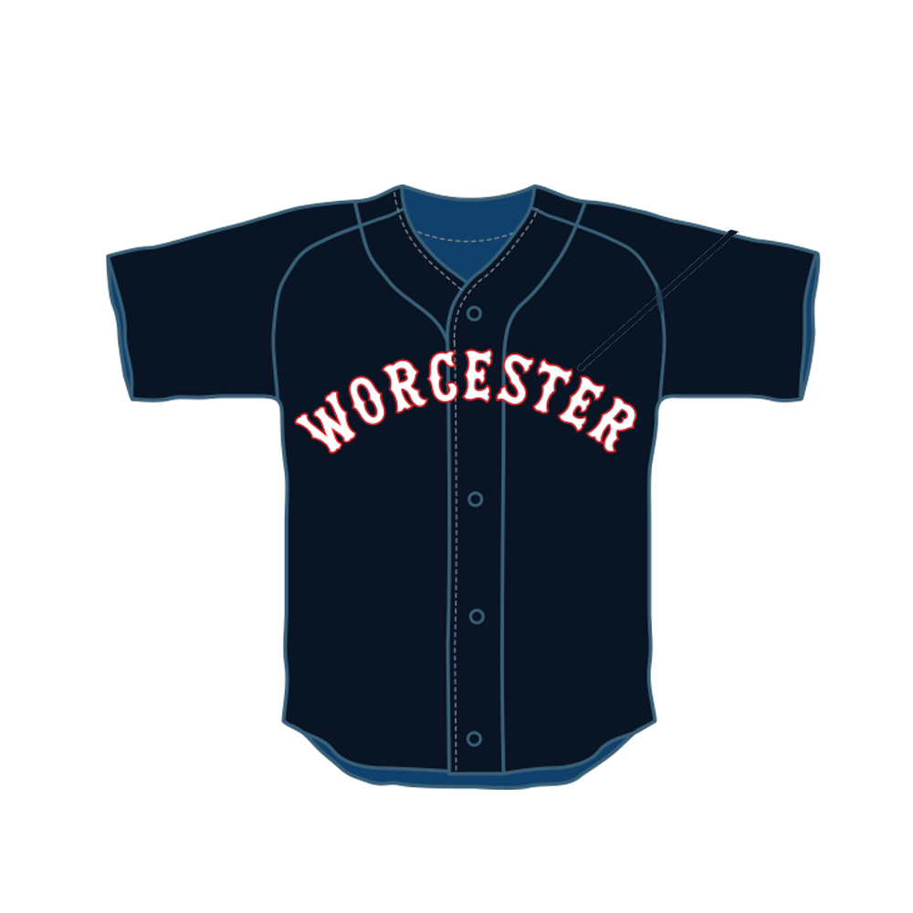 Worcester Red Sox OT Sports Navy Worcester Replica Jersey XL / Yes (+$30)