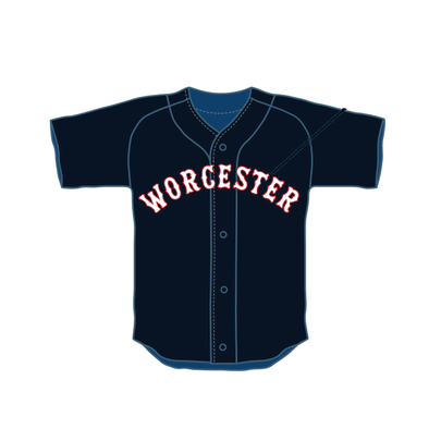 Worcester Red Sox OT Sports Navy Youth Worcester Replica Jersey