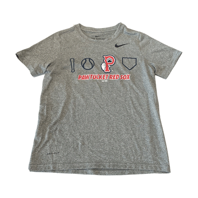 Pawtucket Red Sox Nike Gray Youth Plate Poly Tee