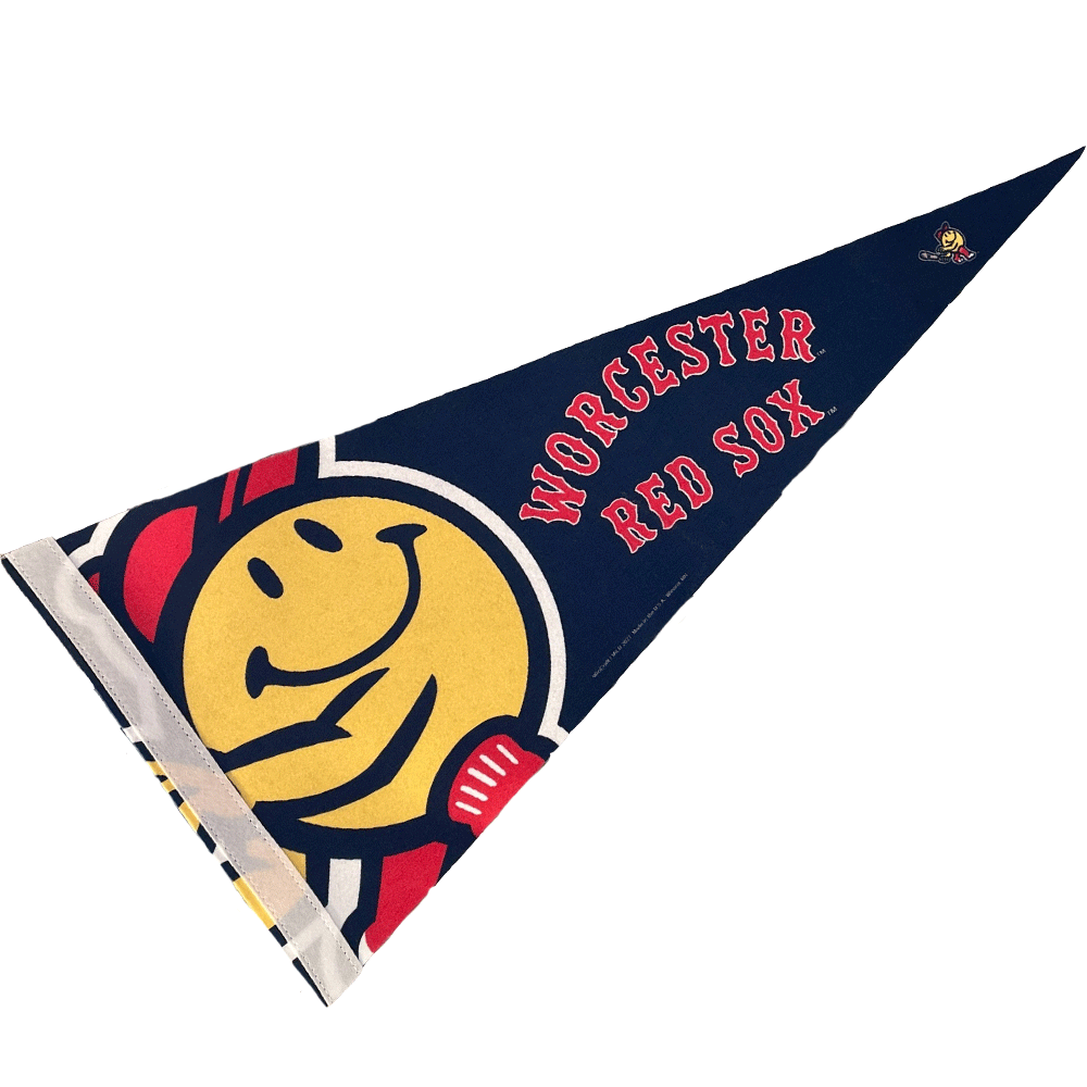Worcester Red Sox Wincraft Navy Smiley Pennant