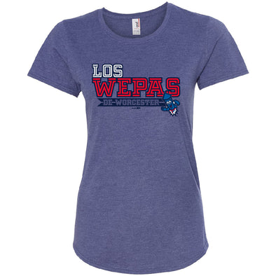 Worcester Red Sox Bimm Ridder Blue Los Wepas Women's Bander Tee