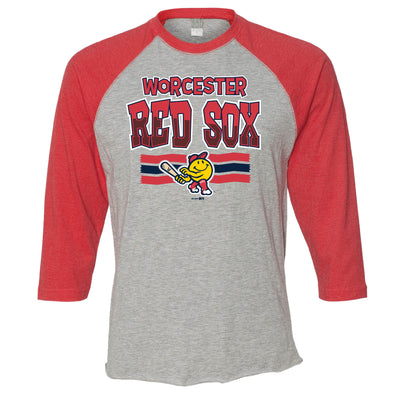 Men's Champion Gray Worcester Red Sox Jersey Long Sleeve T-Shirt