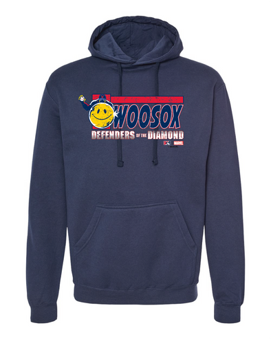 Worcester Red Sox Marvel's Defenders of the Diamond OT Sports Navy WooSox Hood
