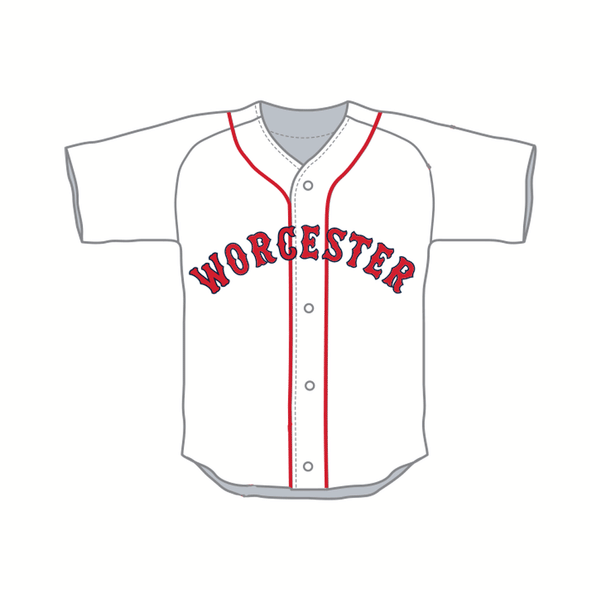Worcester Red Sox OT Sports White Worcester Replica Jersey
