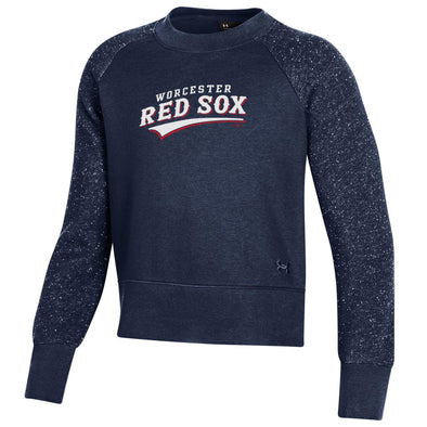 Worcester Red Sox Under Armour Navy Youth Speck Sleeve Crew