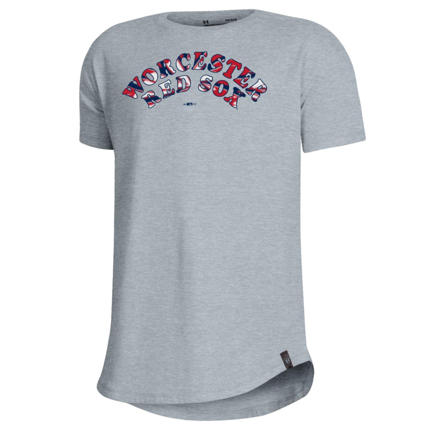 Worcester Red Sox Under Armour Gray Youth Tie Dye Tee LG