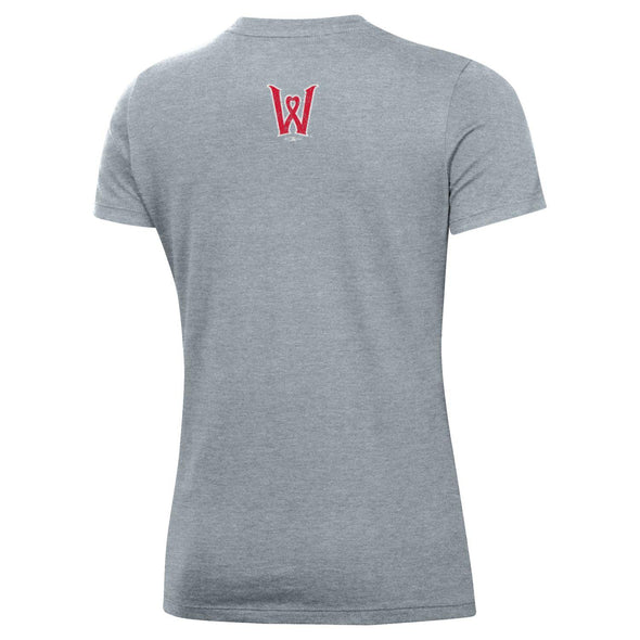 Worcester Red Sox Under Armour Steel Heather Women's Ribbon Tee