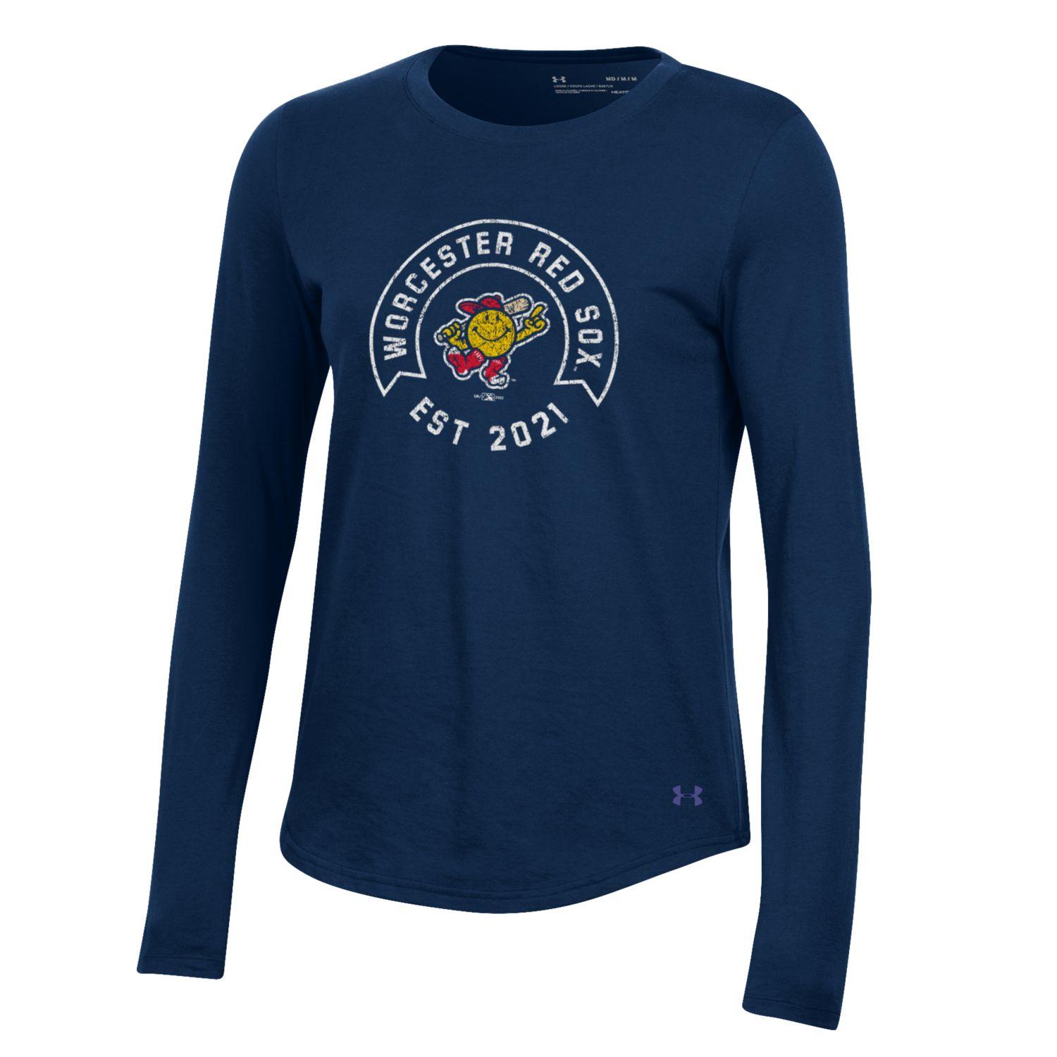 Worcester Red Sox Under Armour Navy Women's Open Arch Long Sleeve LG