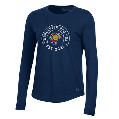 Worcester Red Sox Under Armour Navy Women's Open Arch Long Sleeve