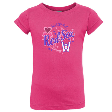 Worcester Red Sox Bimm Ridder Pink Toddler Ballet Jersey Tee