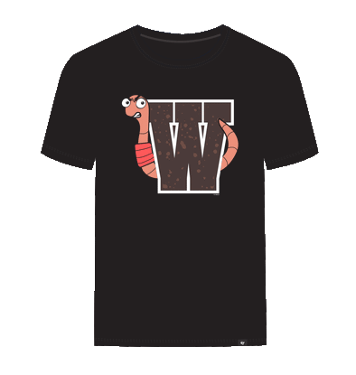 Worcester Red Sox '47 Black Worms Block W SR Tee