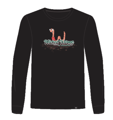 Worcester Red Sox '47 Black Worms Primary SR Long Sleeve