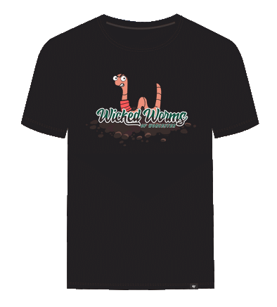 Worcester Red Sox '47 Black Worms Primary SR Tee