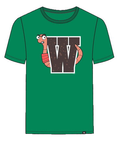 Worcester Red Sox '47 Green Worms Block W SR Tee