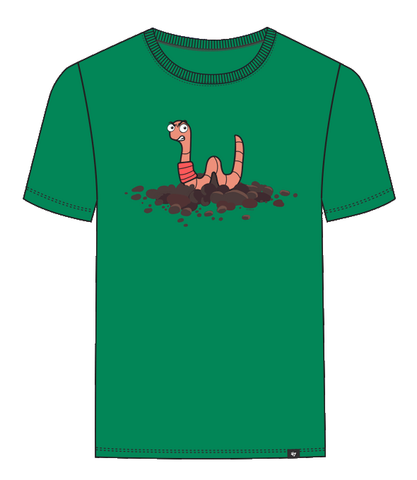 Worcester Red Sox '47 Green Worms Wicked W SR Tee