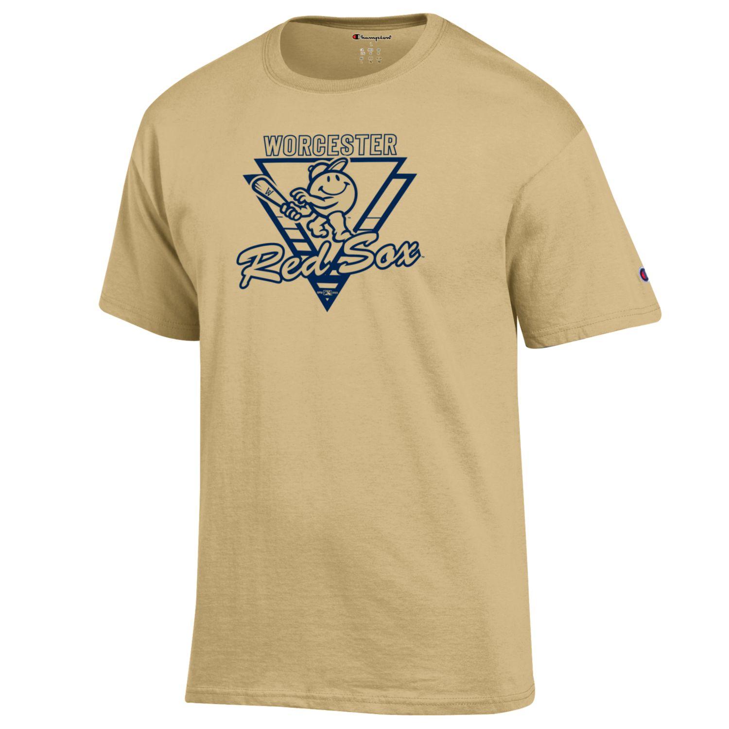 Worcester Red Sox Champion Gold Triangles Smiley Tee 3X