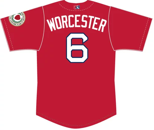 Worcester Red Sox OT Sports Navy Youth WooSox Replica Jersey MD / Yes (+$30)