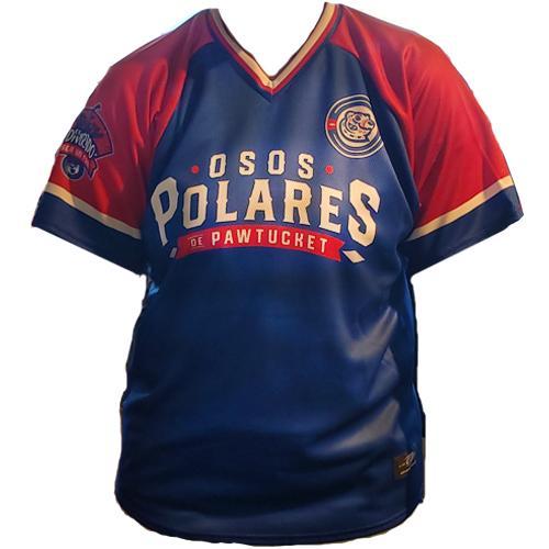 Pawtucket Red Sox OT Sports Navy Youth Osos Polares Replica Jersey MD